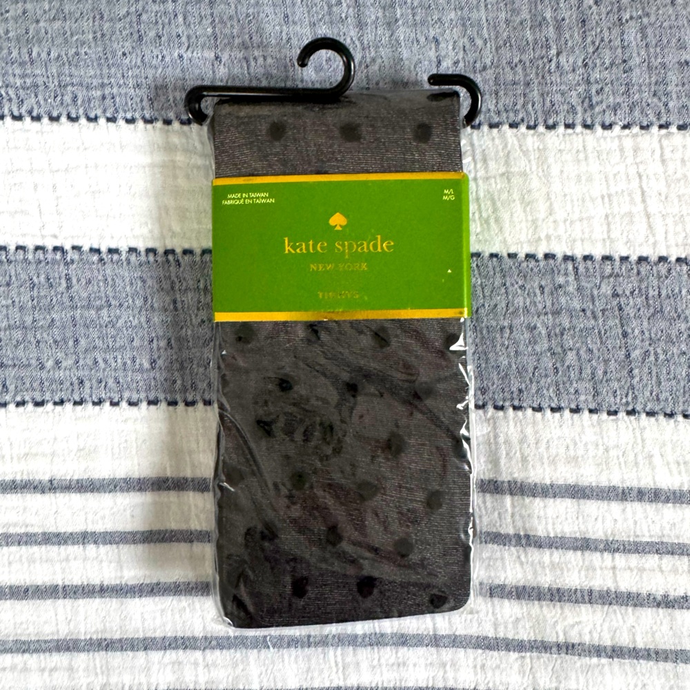 Kate Spade Gray Polka Dot Tights